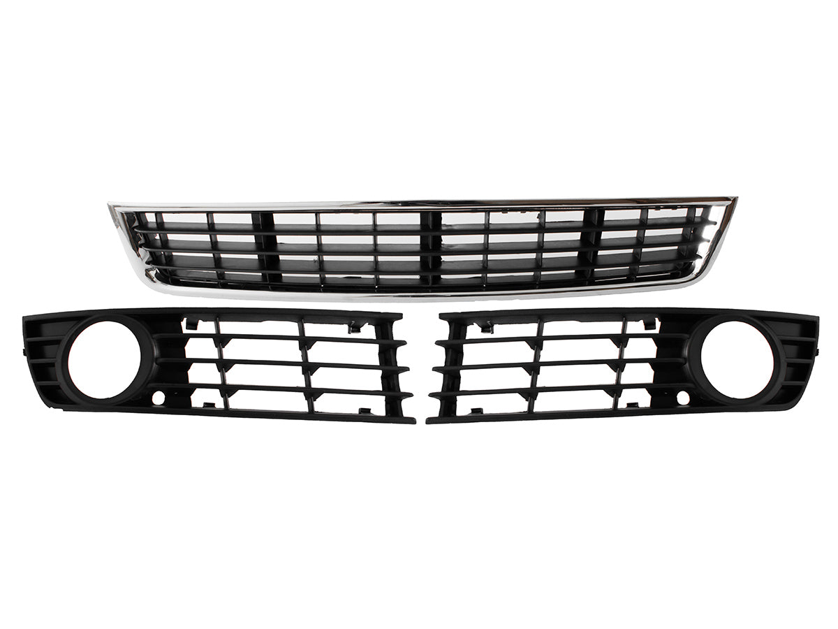 Audi A4 B6 00-04 bumper grille left + right + middle complete.