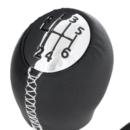 Renault Trafic III 14-19 Gear Knob BLACK / CHROME + BLACK GAITER WITH CHROME FRAME 6-SPEED