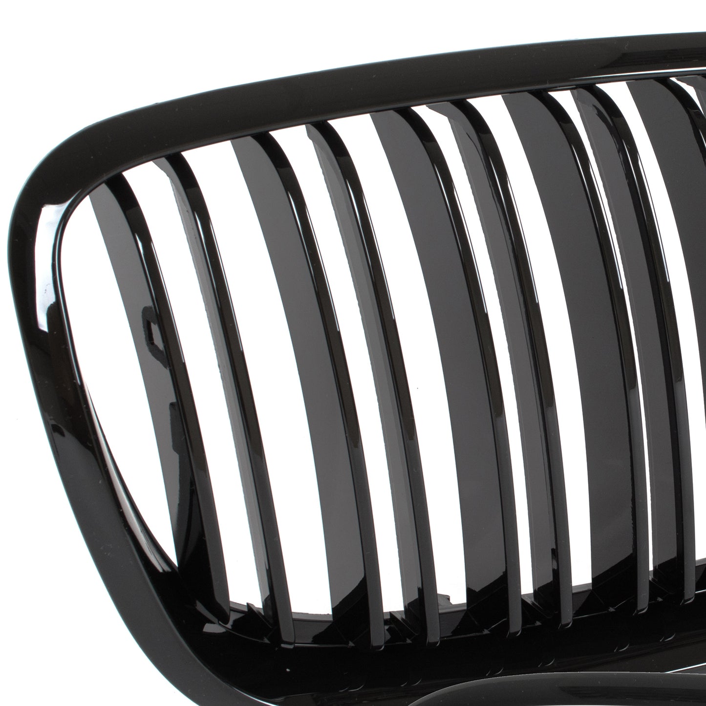 BMW X6 E71 07-14 grilles between headlights (kidneys) left + right set BLACK GLOSSY DOUBLE BAR