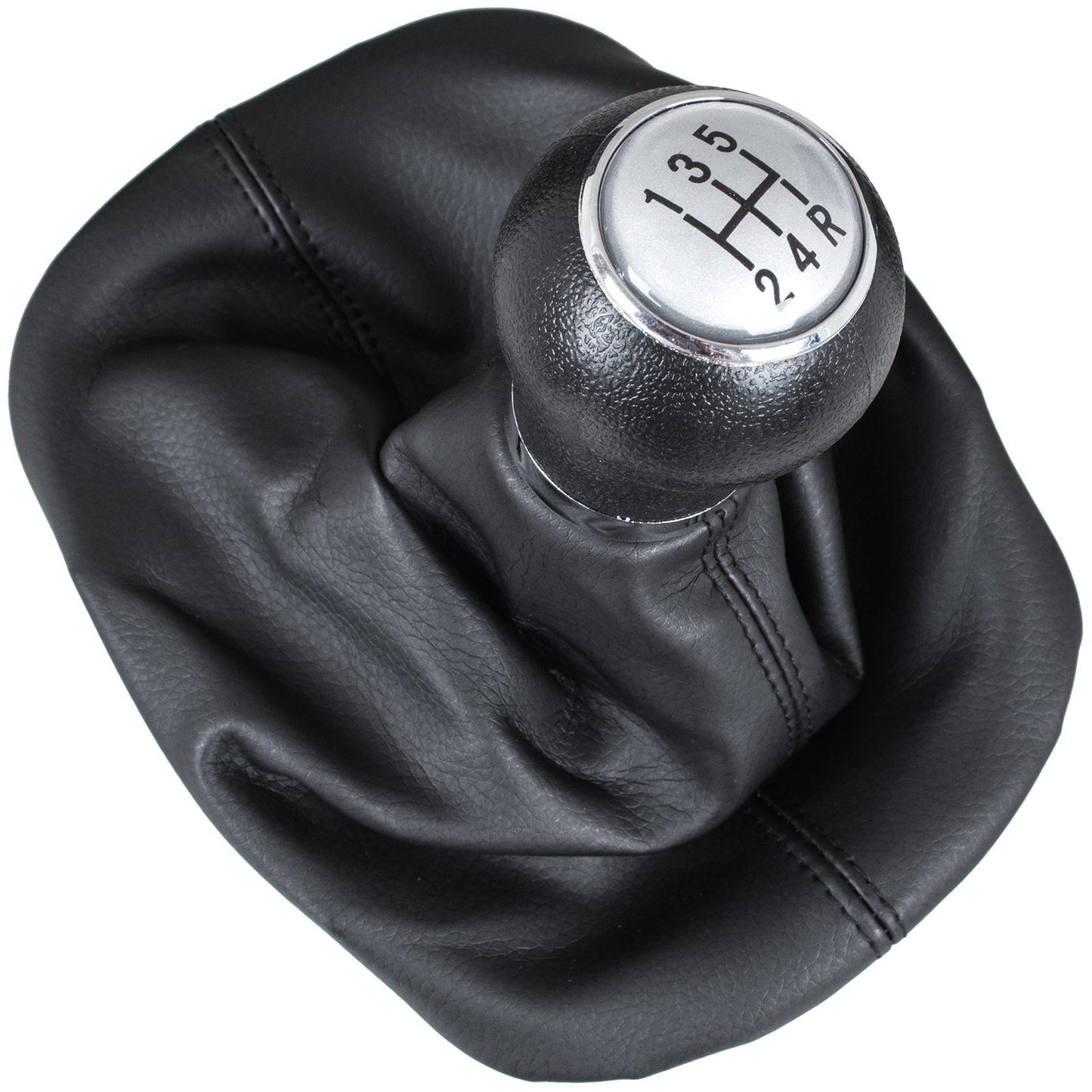 VW Passat B5 FL 00-05 gear knob SILVER + gaiter with frame 5 GEARS