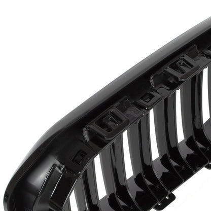 BMW 1 F21 15-18 grilles between headlights (kidneys) left + right set BLACK GLOSSY DOUBLE BAR