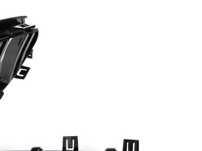 BMW 5 E60 / E61 03-10 grilles between headlights (kidneys) left + right set BLACK GLOSSY DOUBLE BAR