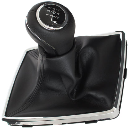 Mercedes W204 C-Class 07-14 BLACK gear knob + BLACK gaiter with CHROME frame 6-SPEED DIAGRAM