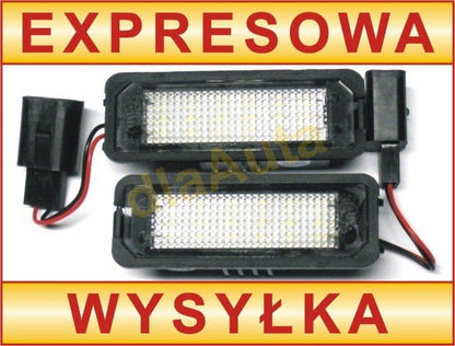 VW Golf IV V VI VII Passat B6 B7 Polo Lupo Eos New Beetle CC Scirocco Amarok lampki podświetlenia tablicy rejestracyjnej LED 2 szt. kpl.