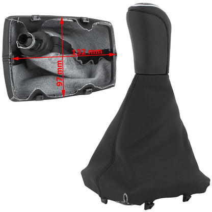 Audi A4 B8 07-15 Gear knob BLACK 6 SPEEDS + BLACK GAITER
