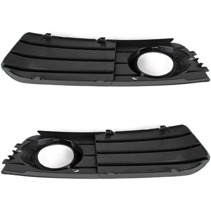 Audi A4 B8 07-11 WITH FOG LIGHTS bumper grille 3 BARS CHROME FRAME left + right set.