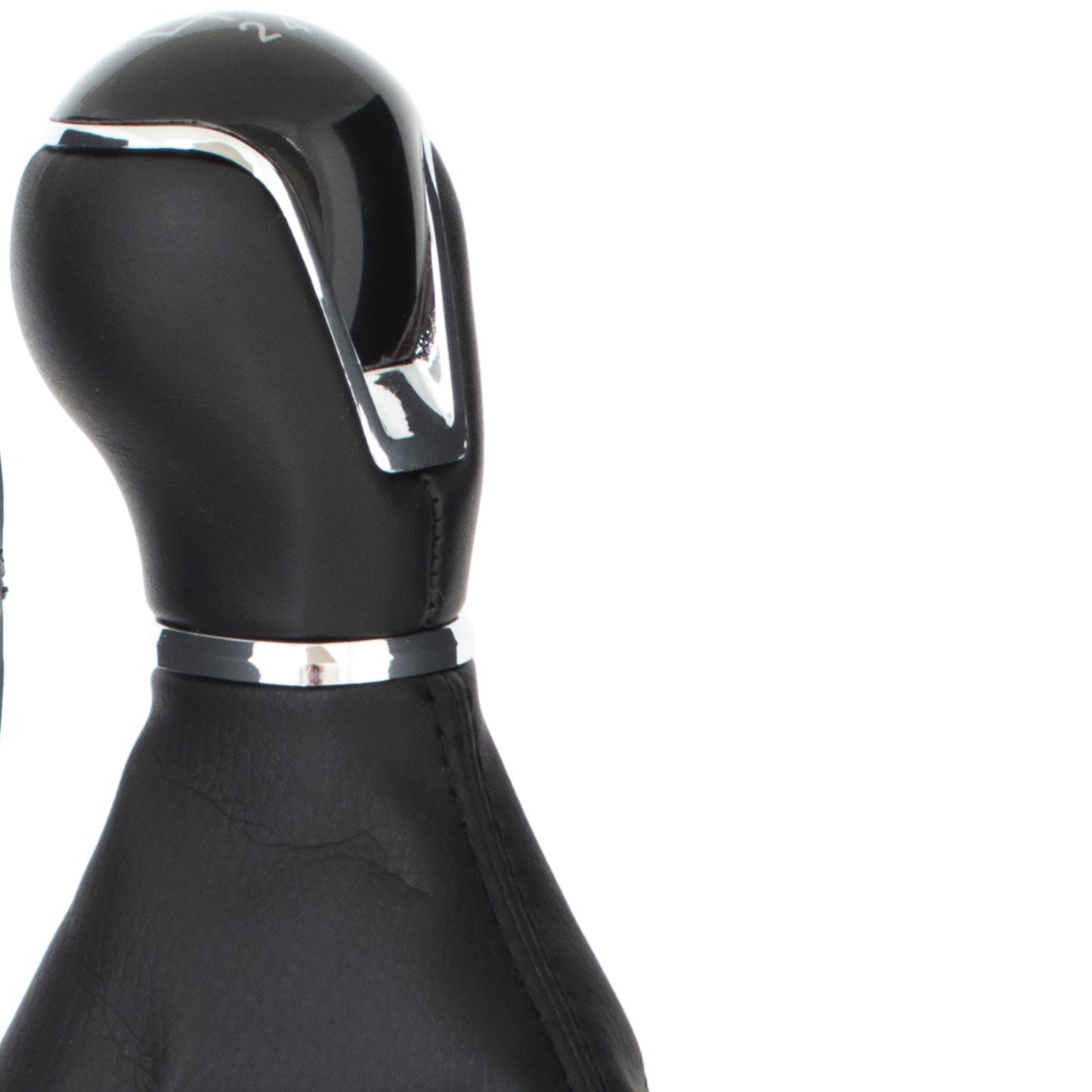 Seat Leon III 12-17 gear knob BLACK ECO-LEATHER + gaiter with frame 6 SPEEDS