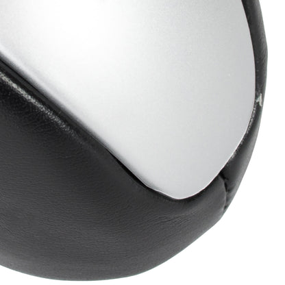 Renault Laguna III 07-15 Gear stick knob 6 SPEEDS BLACK ECO-LEATHER + SILVER