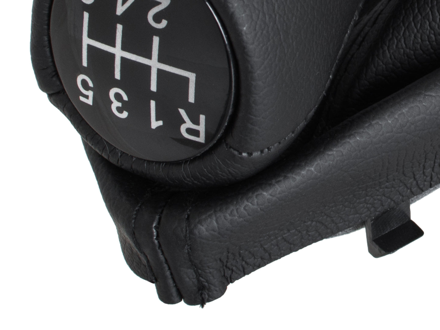 BMW 3 E36 90-00 gear knob BLACK ECO-LEATHER + gaiter with frame 6-SPEED