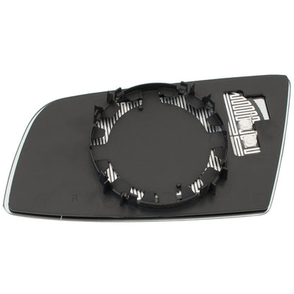 BMW 5 E60 / E61 03-10 mirror insert HEATED BLUE right