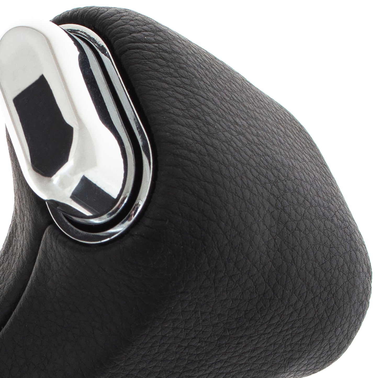 VW T5 2003- AUTOMATIC gear knob BLACK ECO-LEATHER + CHROME
