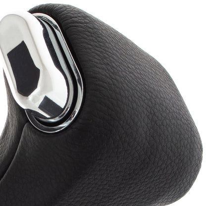 VW T5 2003- AUTOMATIC gear knob BLACK ECO-LEATHER + CHROME