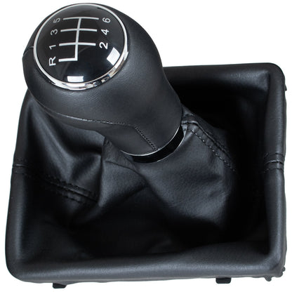 Audi A4 B8 07-15 Gear knob BLACK 6 SPEEDS + BLACK GAITER