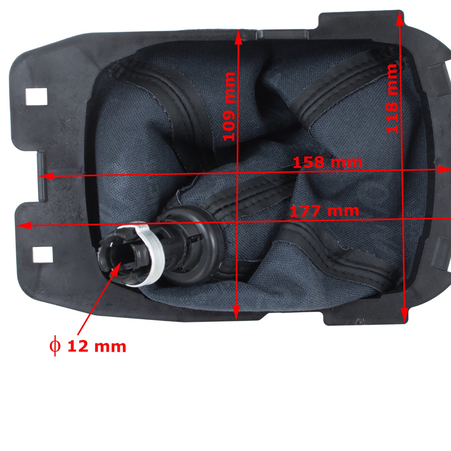 Ford EcoSport II 12-17 Black Gear Knob + Gear Gaiter with Frame 6-SPEED