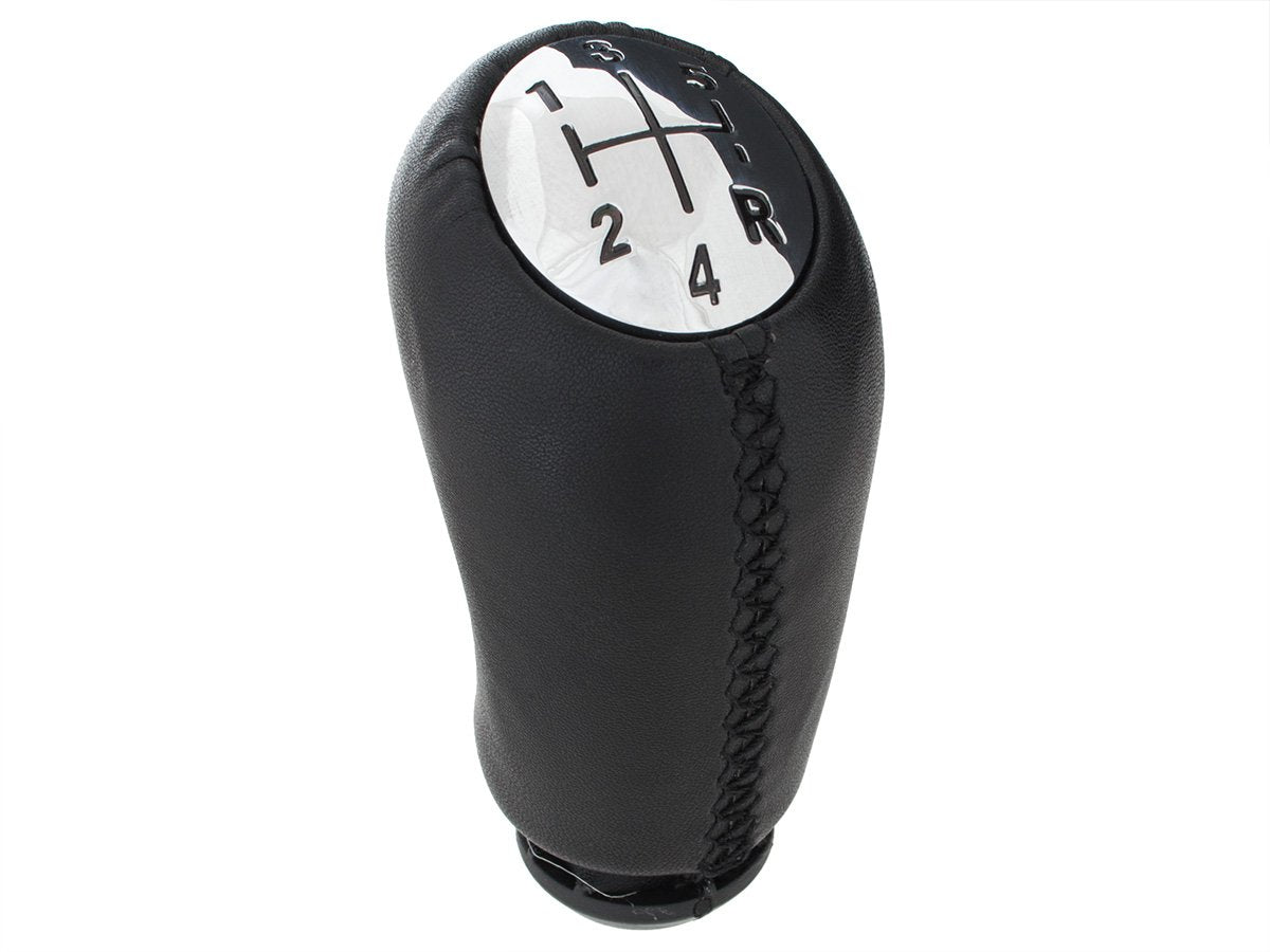 Renault Clio II 98-05 Gear knob 5 SPEEDS BLACK LEATHER + CHROME