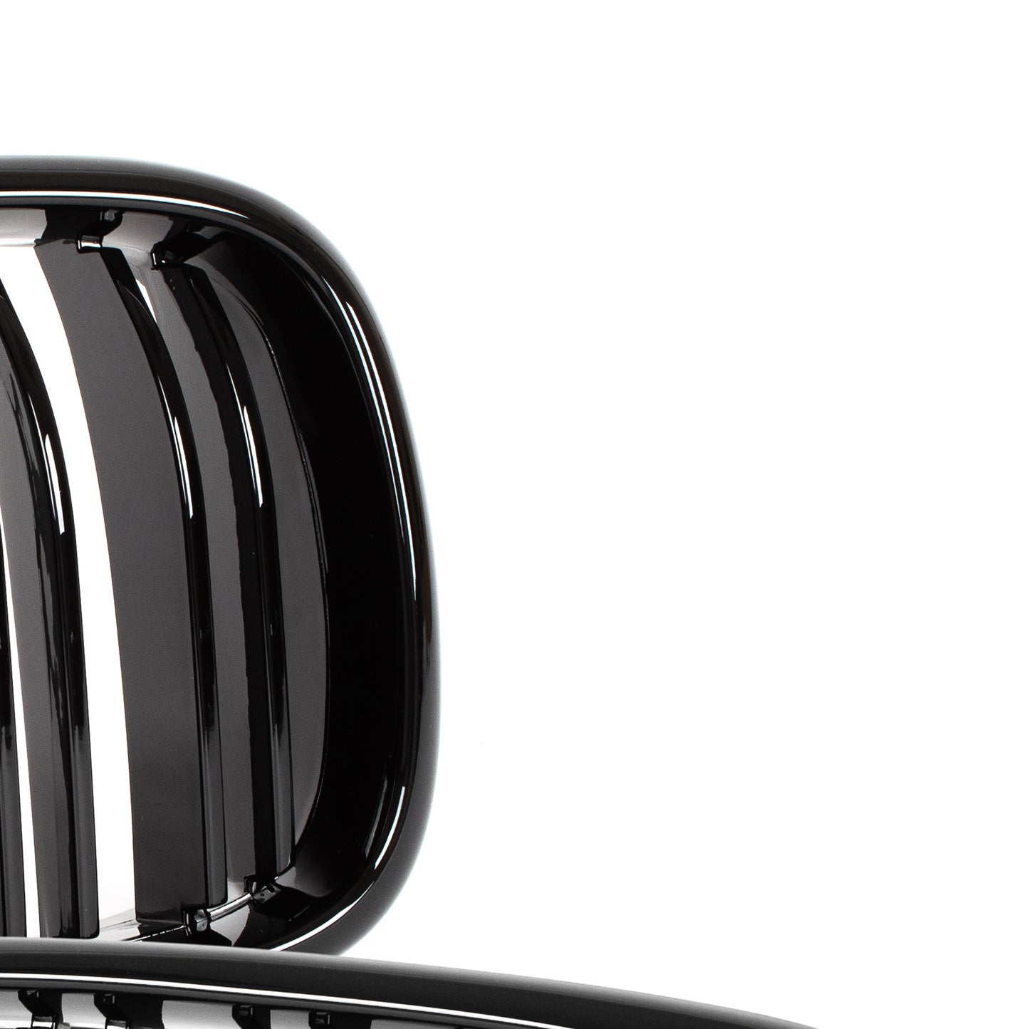 BMW 5 E39 95-03 SEDAN / ESTATE grilles (kidneys) left + right set BLACK GLOSSY DOUBLE BAR