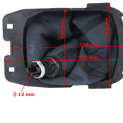 Ford EcoSport II 12-17 Black Gear Knob + Gear Gaiter with Frame 6-SPEED
