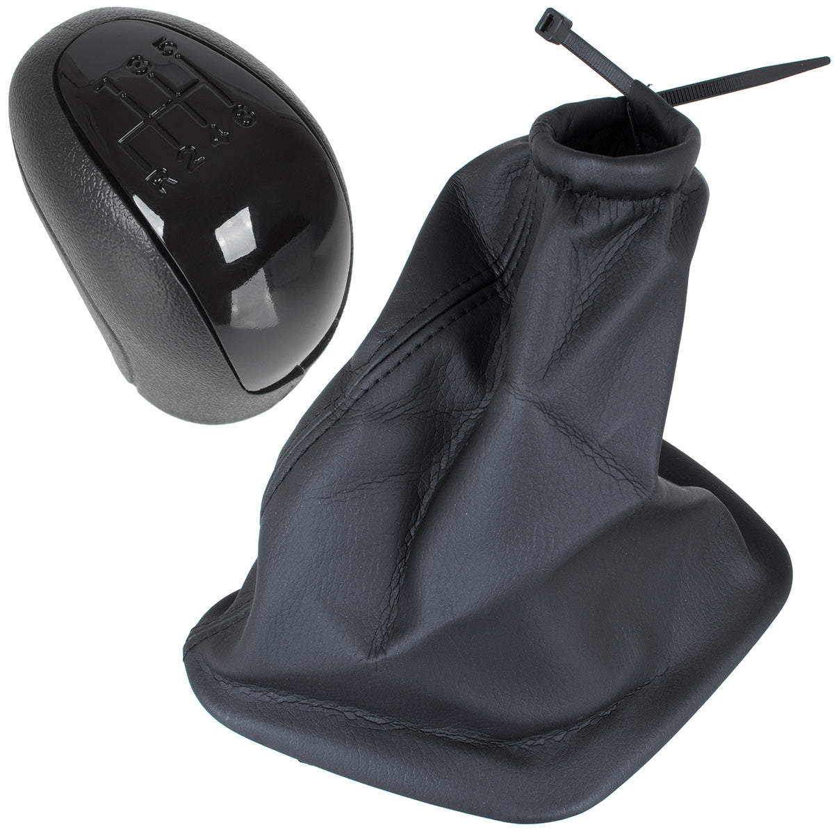 Mercedes Sprinter 906 06-13 gear knob BLACK + gaiter with frame BLACK 6-SPEED DIAGRAM