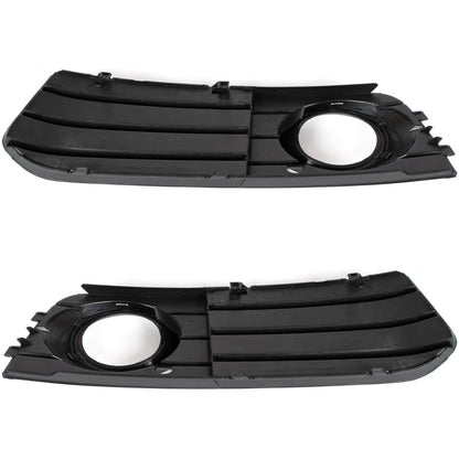 Audi A4 B8 07-11 WITH FOG LIGHTS bumper grille 3 BARS CHROME FRAME left + right set.