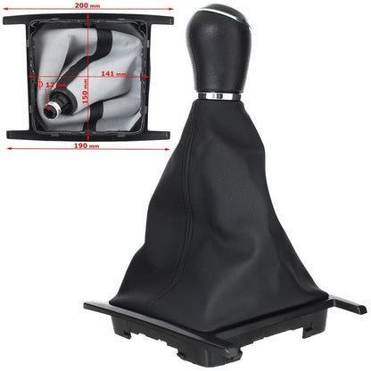 VW Amarok 10-16 gear knob BLACK 6 GEARS + BLACK GAITER with frame