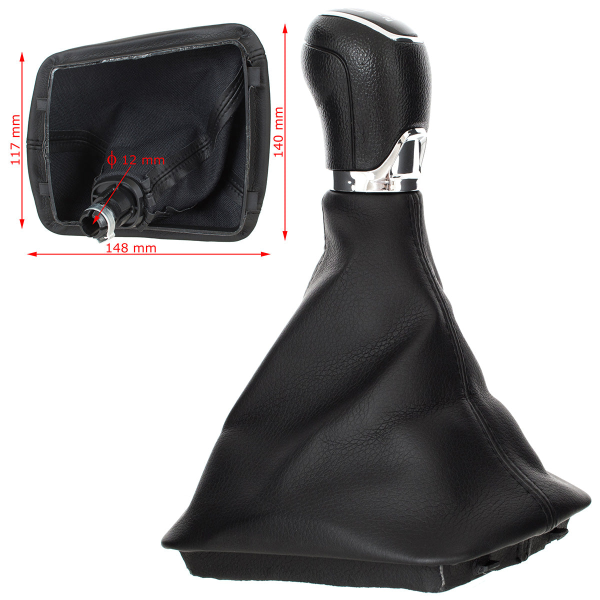 Skoda Octavia II 07-14 gear knob + gaiter with ABS frame 6 SPEED