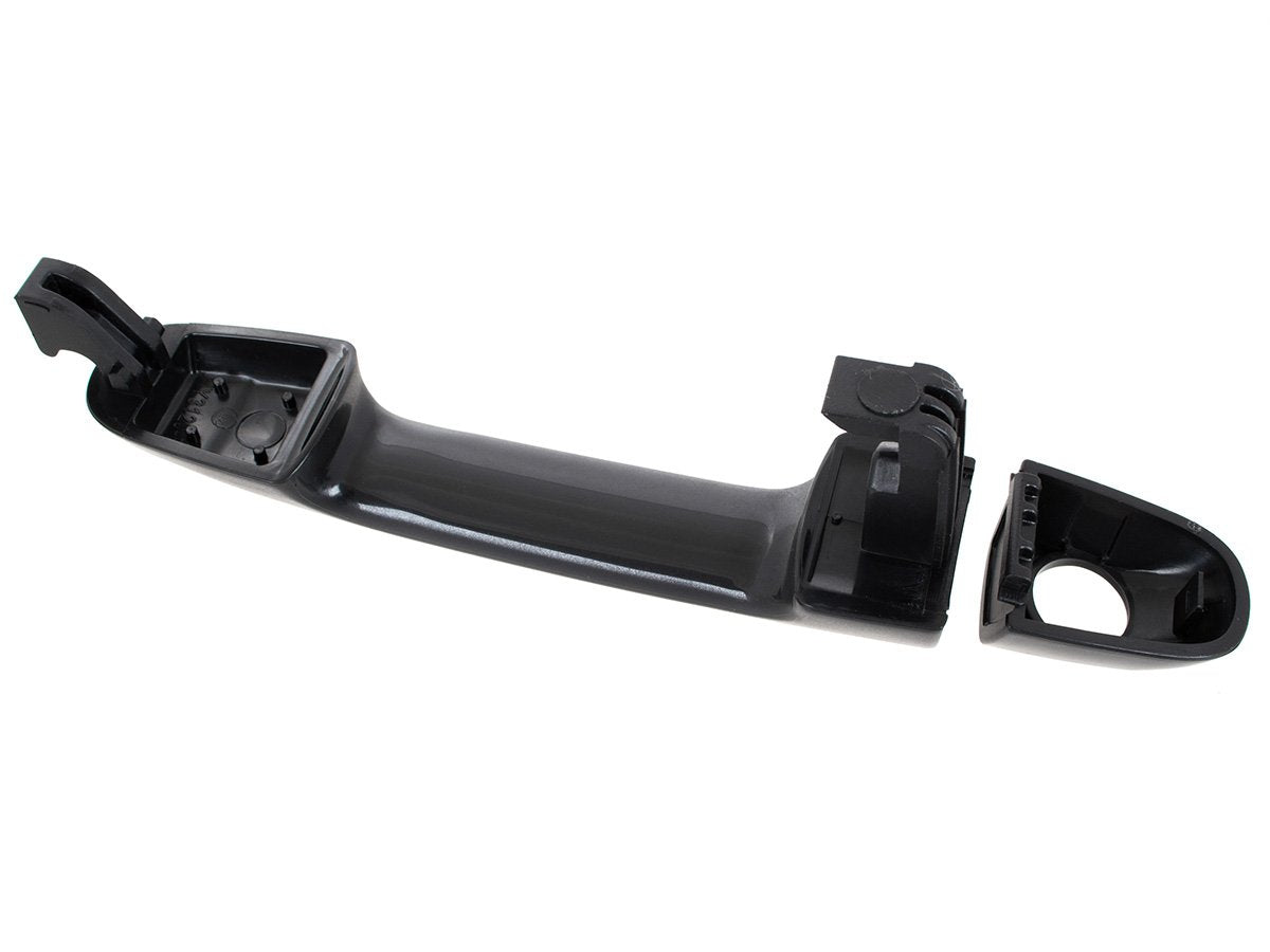 Hyundai i20 08-15 klamka zewnętrzna przednia CZARNA Z OTWOREM lewa