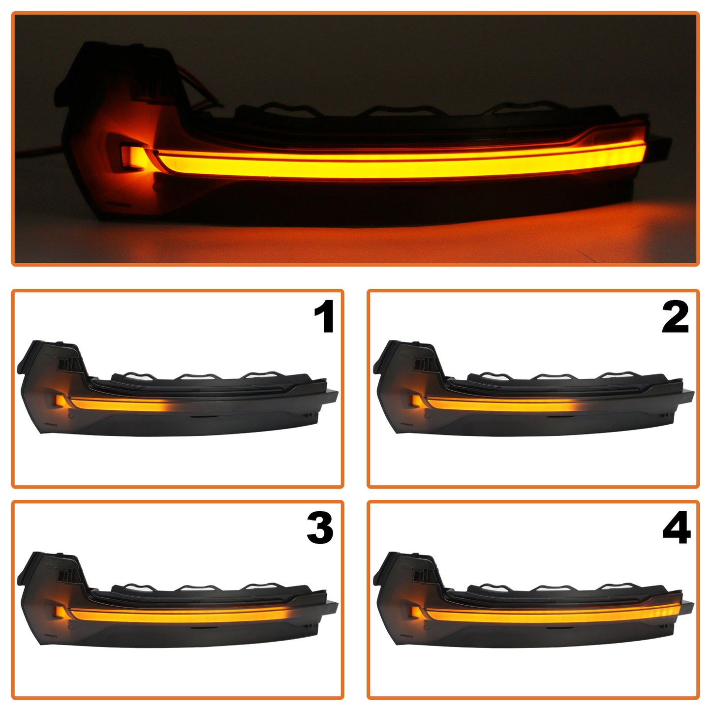 Audi A3 8V 13-20 mirror turn signal indicators left + right SMOKED DYNAMIC LED 2 pcs SET