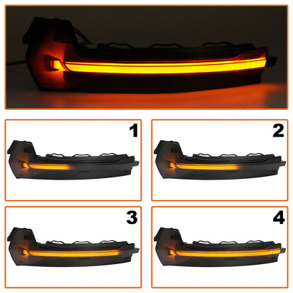 Audi A3 8V 13-20 mirror turn signal indicators left + right SMOKED DYNAMIC LED 2 pcs SET