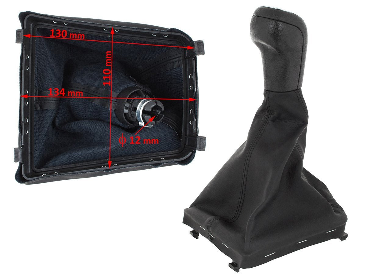 Skoda Superb II 08-12 gear knob + gaiter with frame 6 SPEEDS