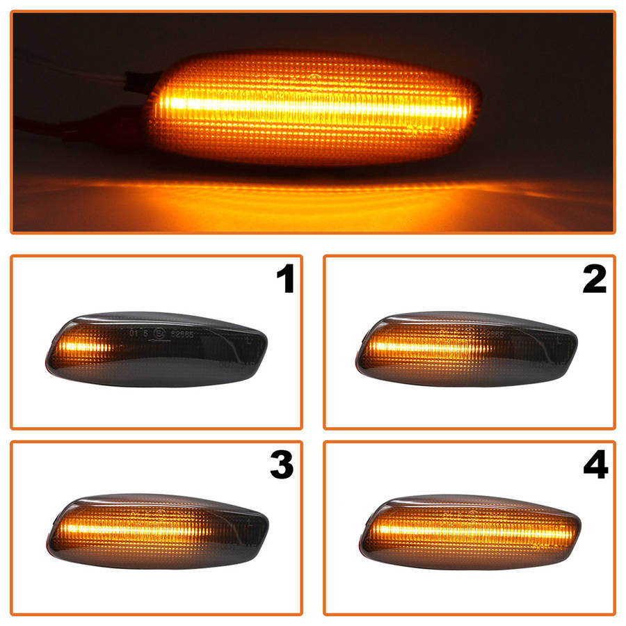 Citroen C3 II 2009- LED Dynamic Smoked Side Indicator 2 pcs. SET