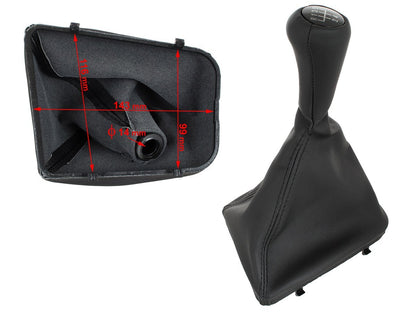 BMW 3 E36 90-00 BLACK ECO-LEATHER gear knob + gaiter with frame 5 SPEED