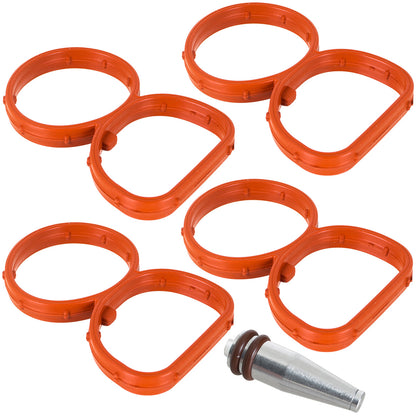 BMW 1 E81 / E82 / E87 / E88 07-13 N47 D20 intake manifold swirl flap blanks with gaskets 5 pcs. SET