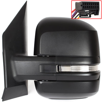 MAN TGE 17-22 electric heated black left wing mirror