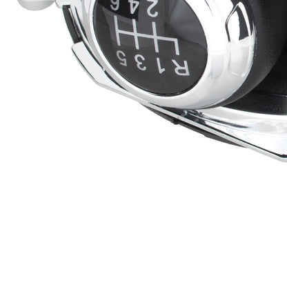 Audi TT 8J 06-14 BLACK / CHROME gear knob + BLACK GAITER WITH CHROME FRAME 6 SPEED
