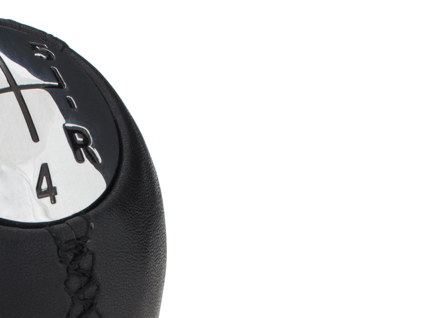 Dacia Dokker 2012- gear knob 5 GEARS BLACK LEATHER + CHROME