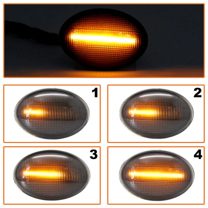 MINI R55 2006- LED DYNAMIC SMOKED SIDE INDICATOR 2 pcs. SET