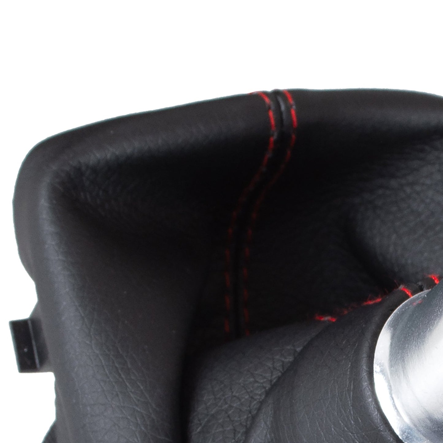Audi A3 I 8L 96-03 BLACK gear knob + BLACK GAITER with RED STITCHING RED RING 5 GEARS REVERSE ON TOP