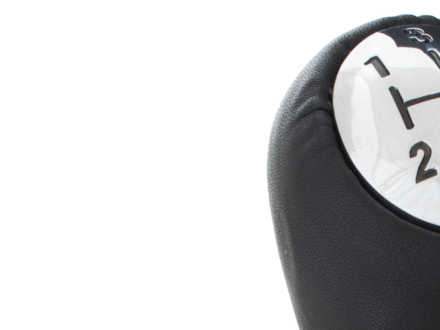 Renault Laguna II 01-07 gear knob 5 GEARS BLACK LEATHER + CHROME