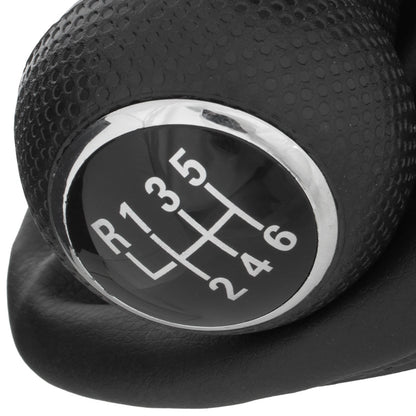 VW Golf IV 98-05 gear knob BLACK 6 GEARS + GAITER 12 MM HOLE