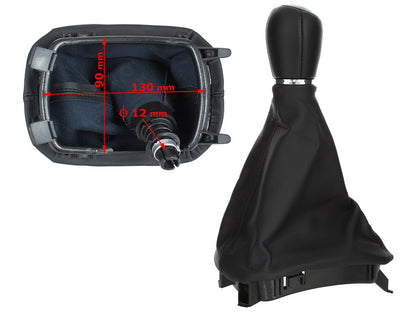 Seat Leon I 99-06 gear knob BLACK + gaiter with frame 6 SPEEDS