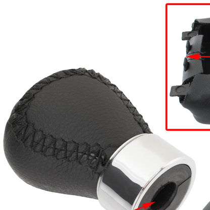 Mazda 6 GG/GY 02-08 gear knob BLACK LEATHER 6-SPEED + gear stick gaiter + frame 2 pcs. SET