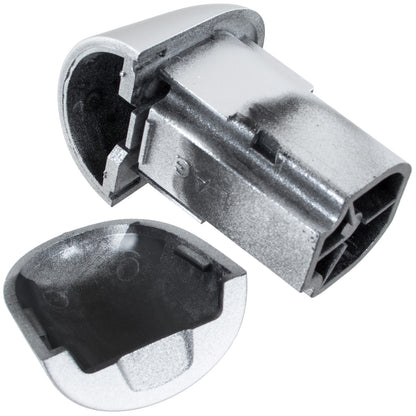 Renault Scenic II 03-09 SILVER external door handle cap WITHOUT HOLE left + right 2 pcs. SET
