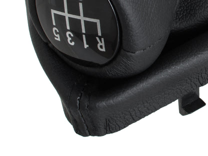 BMW 3 E36 90-00 BLACK ECO-LEATHER gear knob + gaiter with frame 5 SPEED