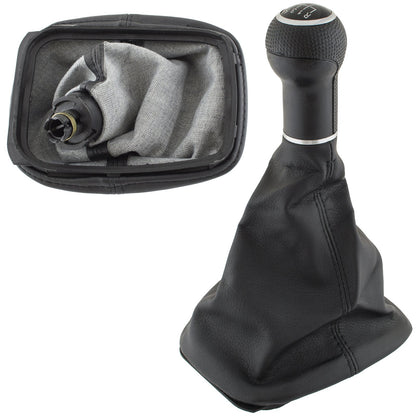 VW Sharan 2000- Gear Knob BLACK 6 GEARS + GAITER 12 MM HOLE