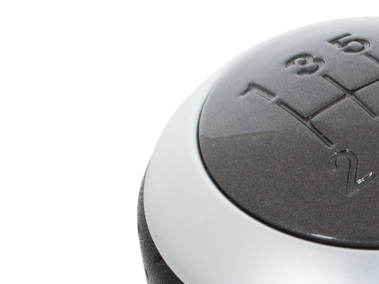 Hyundai Coupe 02-08 gear knob BLACK LEATHER + GREY + SILVER 6 SPEED