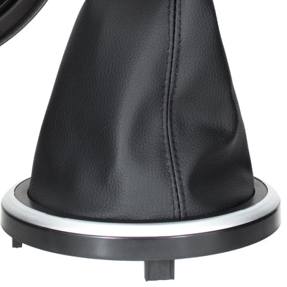 Ford Fiesta V 01-08 gear knob BLACK / SILVER + gaiter with silver frame 5 GEARS