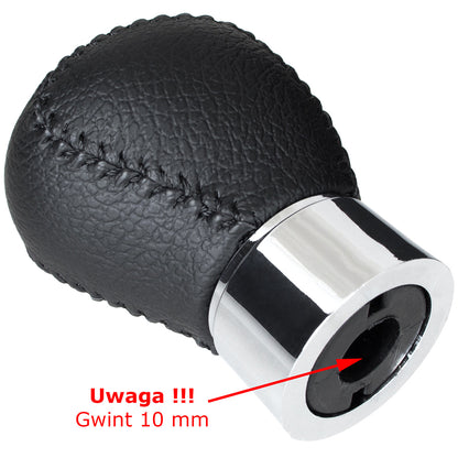 Mazda 5 05-10 gear knob BLACK LEATHER 5 SPEED 10 MM