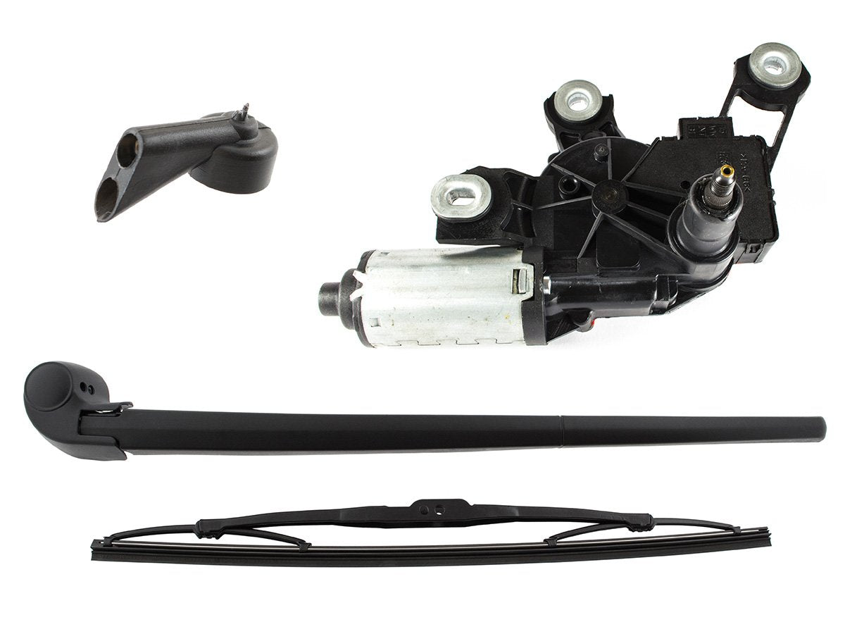 Audi A3 8P 2003 - SET: wiper motor + rear wiper arm + blade + 3-piece rear window washer nozzle KIT
