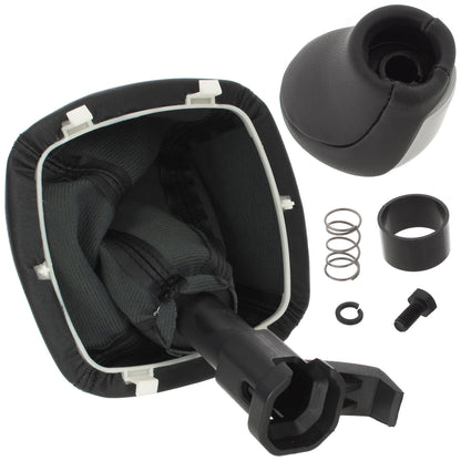 Mercedes Vito / V-Class W447 2014- gear knob BLACK + SILVER + BLACK gaiter with frame WHITE 6-SPEED DIAGRAM