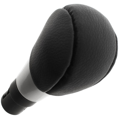 Volvo S80 06-16 gear knob BLACK ECO-LEATHER / SILVER NO SCHEME